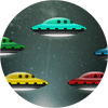 Fünf UFOs