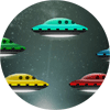 Fünf UFOs
